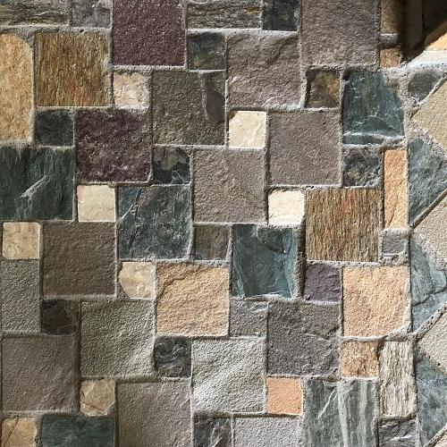 картинка Мозаика из разноразмерных квадратов 10х10 и 5х5 от интернет-магазина природного камня "Аквилон"