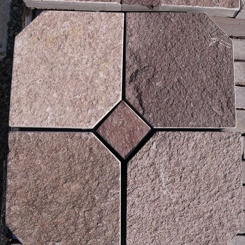 картинка Мозаика из разноразмерных квадратов со срезами от интернет-магазина природного камня "Аквилон"
